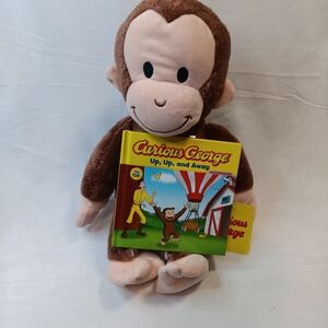 Spirit Curious George Plush with Storybook - Brown and Cream